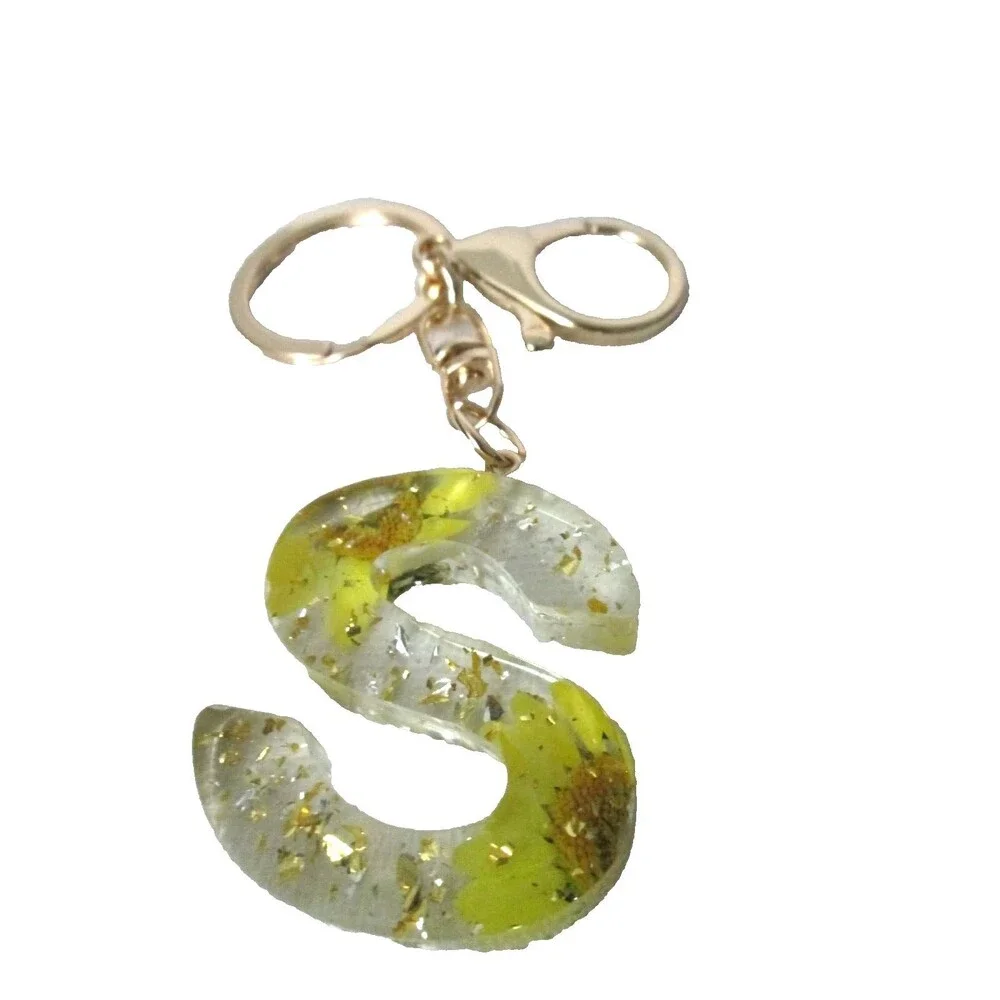 LETTER S INITIAL ACRYLIC KEYCHAIN (FOREVER 21)